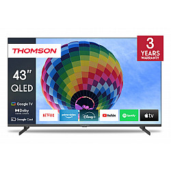 TV Set THOMSON 43 4K/Smart QLED 3840x2160 Wireless LAN Bluetooth Google TV Black 43QG4S14