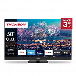 TV Set THOMSON 50 4K/Smart QLED 3840x2160 Wireless LAN Bluetooth Google TV Black 50QG6C14
