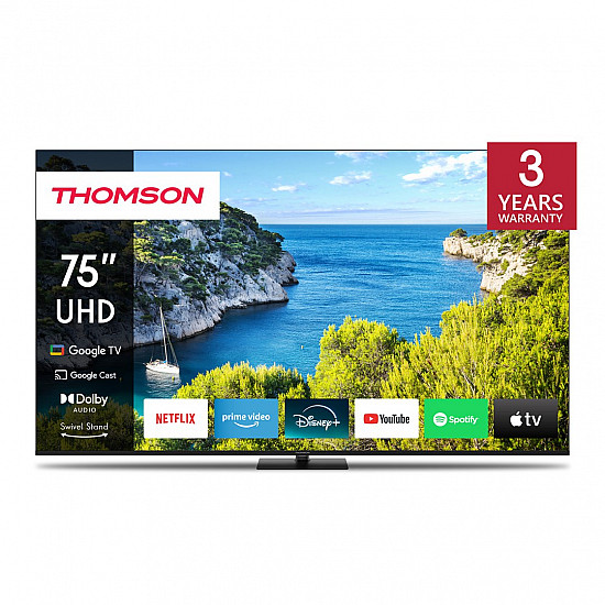 TV Set THOMSON 75 4K/Smart 3840x2160 Wireless LAN Bluetooth Google TV Black 75UG5C14