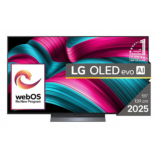 TV Set LG 55 OLED/4K/Smart 3840x2160 Wireless LAN Bluetooth webOS Black OLED55C51LA
