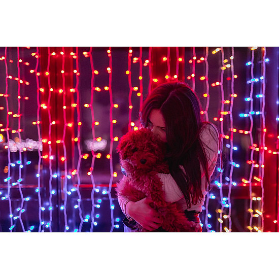 Twinkly Curtain Smart LED Lights 210 RGBW 1.5x2.1m RGBW – 16M+ colors + Warm white