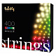 Twinkly Strings Smart LED Lights 400 RGBW (Multicolor + White), 32m, Black wire RGBW – 16M+ colors + Warm white