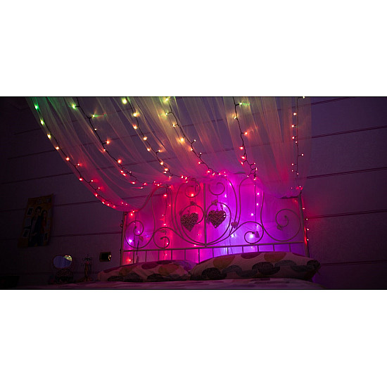 Twinkly Strings Smart LED Lights 400 RGBW (Multicolor + White), 32m, Black wire RGBW – 16M+ colors + Warm white