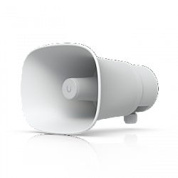 UBIQUITI AI HORN SPEAKER ALL-WEATHER POE 120 DB HORN SPEAKER WITH ADVANCED AI ALERT FUNCTIONALITY AND VERSATILE WALL, CORNER, AND POLE MOUNTING OPTIONS