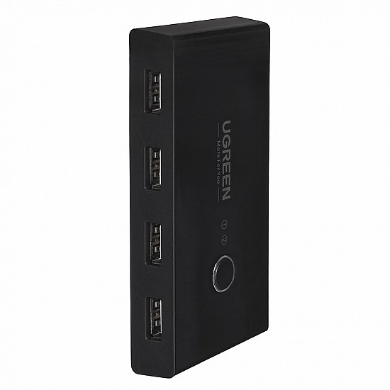 UGREEN SWITCH BOX HUB SWITCH 4X USB 2.0 USB SPLITTER FOR TWO COMPUTERS BLACK (30767)