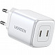 GaN Fast Charger 2 x USB-C 45W QC PD Ugreen CD294 - White