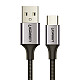 Ugreen US288 60128 USB-A / USB-C QC 3.0 3A 2m cable - gray