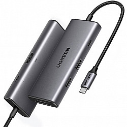 Adapter / Hub 7w1 UGREEN Revodok Pro USB do 2x USB-A 3.2, USB-C 3.2, SD/TF, PD