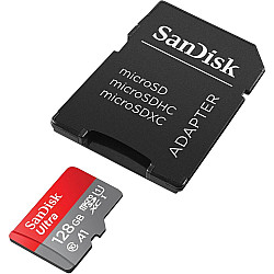 SanDisk Ultra microSDXC 128GB Speicherkarte + SD Adapter 140MB/s A1 Class 10 UHS-I