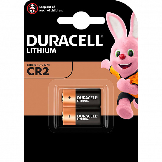 1x2 Duracell Lithium CR2 Photo Battery 3V 800mAh CR15H270