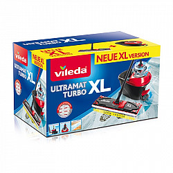 Wischer ULTRAMAX XL Turbo Komplett Box, Bodenwischer schwarz/rot