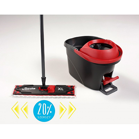 Wischer ULTRAMAX XL Turbo Komplett Box, Bodenwischer schwarz/rot