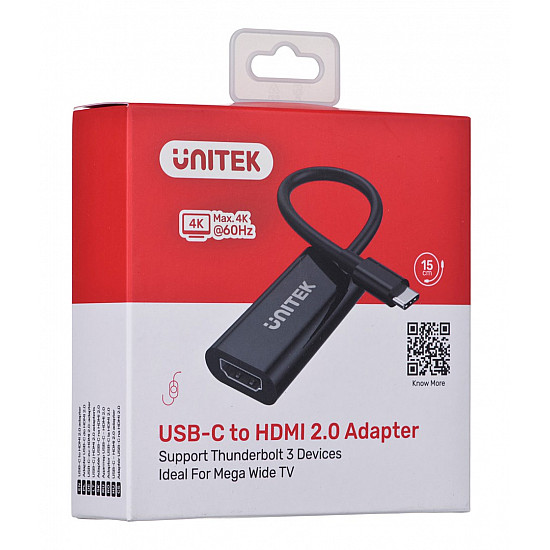 Adapter USB-C - HDMI 2.0 4K 60Hz; M/F; V1421A