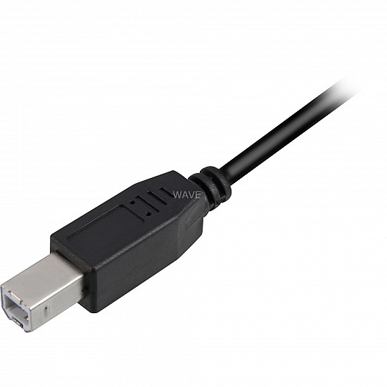 USB 2.0 Kabel, USB-A Stecker > USB-B Stecker schwarz, 5,0 Meter