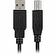 USB 2.0 Kabel, USB-A Stecker > USB-B Stecker schwarz, 5,0 Meter