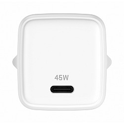 USB C 45W 3A Power delivery 3.0 QC3.0 network charger, White