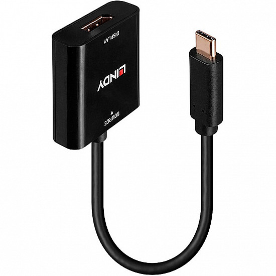 USB Konverter, USB-C Stecker > DisplayPort Buchse schwarz, 21cm, 4K 144Hz