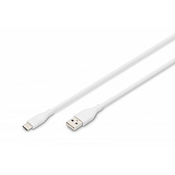 1M B-A TO USB-C CABLE 1M WHITE SILICONE60W POWER DELIVERY