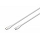0.5MUSB-C TO USB-C CABLE WHITE SILICONE/60W POWER DELIVERY