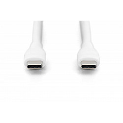 0.5MUSB-C TO USB-C CABLE WHITE SILICONE/60W POWER DELIVERY