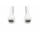 0.5MUSB-C TO USB-C CABLE WHITE SILICONE/60W POWER DELIVERY
