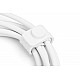 0.5MUSB-C TO USB-C CABLE WHITE SILICONE/60W POWER DELIVERY