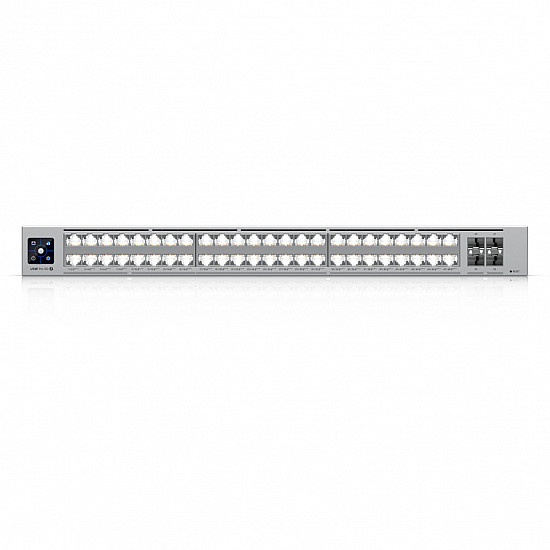 Ubiquiti Switch UniFi 16x2.5G RJ45/32x10G RJ45/4xSFP28 Managed PoE++ 1080W 19 Rack-Mountable, 1,3 Touchscreen