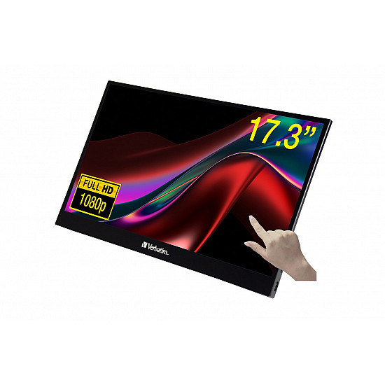 Verbatim 49593 computer monitor 43.9 cm (17.3) 1920 x 1080 pixels Full HD LCD Touchscreen Black