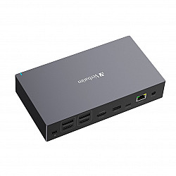 USB-C Pro Docking Station CDS-17, 17 Port , Dockingstation aluminium/schwarz, HDMI, DP, RJ-45, USB-A, USB-C, SD, microSD, Audio