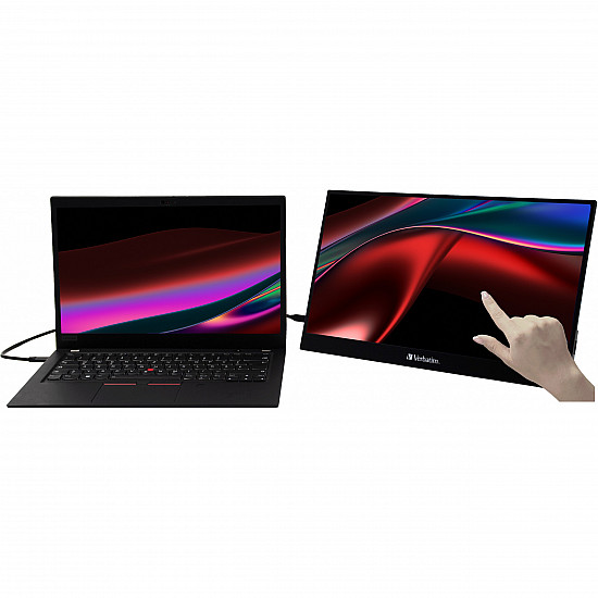 TFT Verbatim PMT-15, Portable Touchscreen Monitor 39,60cm (15,6),HDMI,2xUSB-C,SP 49592