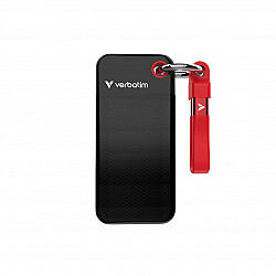 Verbatim Pocket SSD 1TB Schwarz/Rot Externe Solid-State-Drive, USB 3.2 Gen 2x1