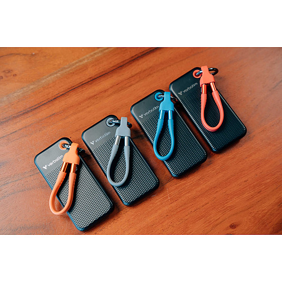 Verbatim Pocket SSD 1TB Schwarz/Rot Externe Solid-State-Drive, USB 3.2 Gen 2x1