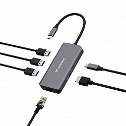 Verbatim USB-C Essentials Multiport Hub 6 ports: RJ45, HDMI, USB-C PD, 3 x USB-A 3.2 Gen 1