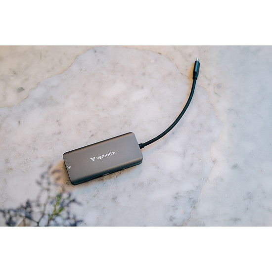 Verbatim USB-C Essentials Multiport Hub 6 ports: RJ45, HDMI, USB-C PD, 3 x USB-A 3.2 Gen 1