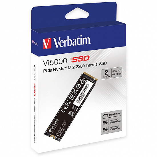 Verbatim Vi5000 SSD 2TB M.2 2280 PCIe Gen4 Internes Solid-State-Module