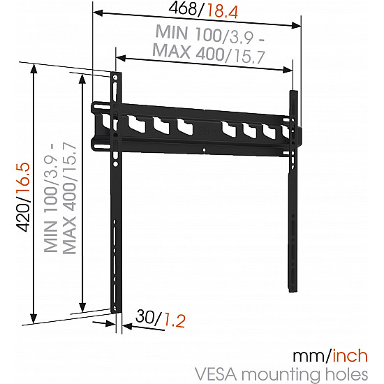 Vogels | Wall mount | MA3000-A | Fixed | 32-55 