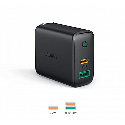 Wall Charger 2xUSB Power Delivery (1xUSB A+1xUSB C) 5.4A 30W Dynamic Detect PA-D1