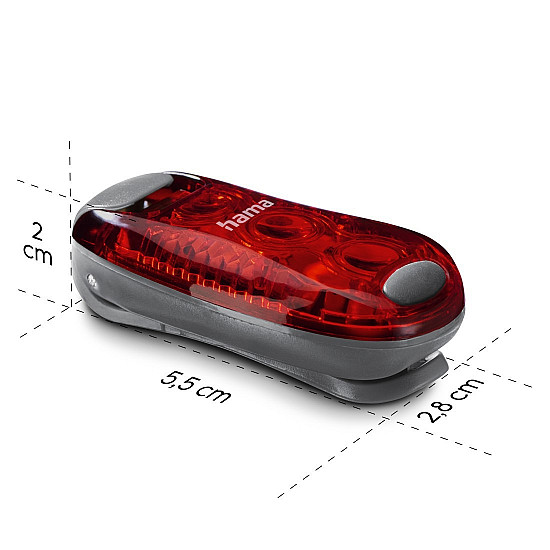 Warning light with lip 2pcs 3 light modes