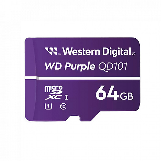 AVM Western Digital WD Purple 64GB Surveillance microSD XC Class 10UHS 1