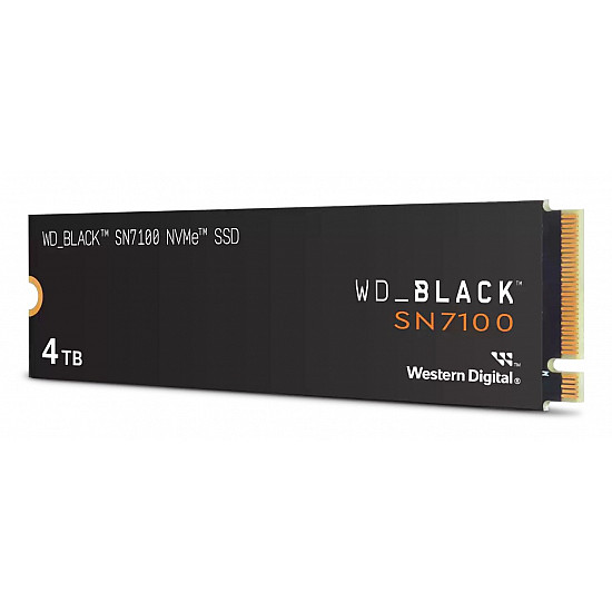 SSD WESTERN DIGITAL Black SN7100 4TB M.2 NVMe Write speed 6700 MBytes/sec Read speed 7000 MBytes/sec TBW 2400 TB WDS400T4X0E-00CJA0