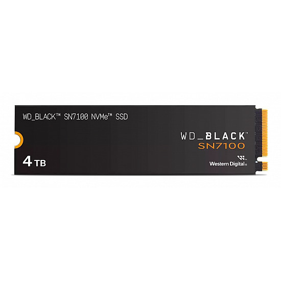 SSD WESTERN DIGITAL Black SN7100 4TB M.2 NVMe Write speed 6700 MBytes/sec Read speed 7000 MBytes/sec TBW 2400 TB WDS400T4X0E-00CJA0