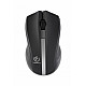 Bezprzewodowa mysz optyczna, GALAXY Black/silver, powierzchnia gumowana