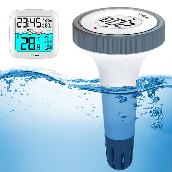 Wireless Swimming Pool Temperature Sensor Weather Station Humidity DCF RCC