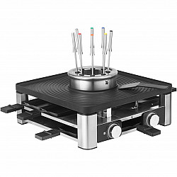 3in1 Lumero Gourmet Station, Raclette edelstahl/schwarz, Tischgrill, Raclette und Fondue