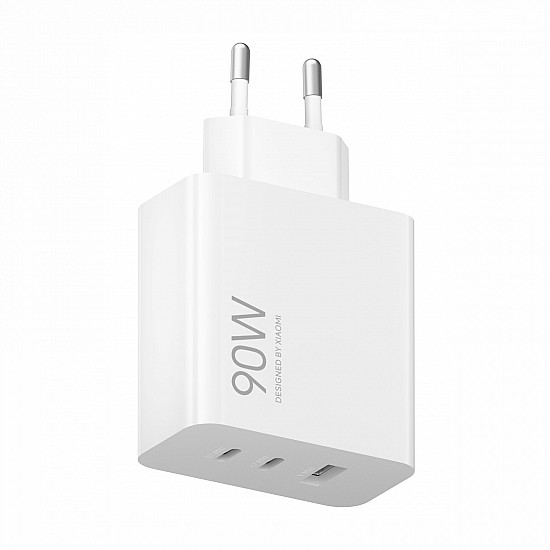 Xiaomi 90W HyperCharge Power Adapter 3-Port EU | Charger | GaN, 2x USB Type-C, 1x USB-A
