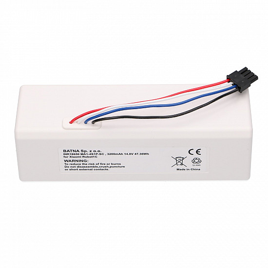 Xiaomi Robot 1C P1904-4S1P-MM, 3200mAh, 47.36Wh | Replacement Battery | STYTJ01ZHM Mijia 1C P1904-4S1P-MM (Dreame MC1808)