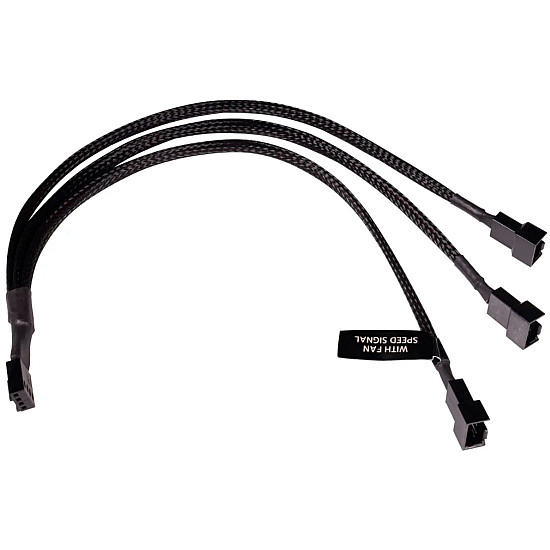 Alphacool Y-Splitter 4-Pin auf 3x 4-Pin PWM 30cm - schwarz