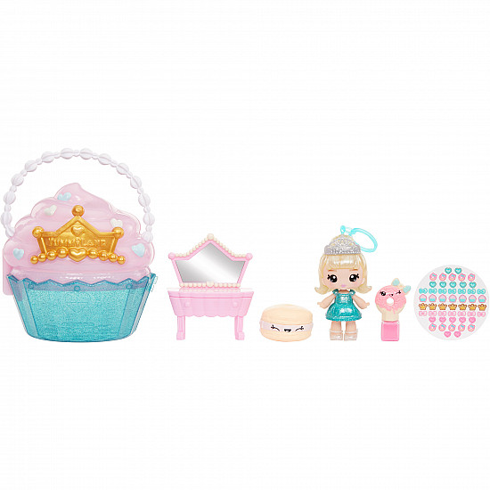 Yummiland Beauty Bag Playset + Lip Gloss Doll - Cupcake Beauty Bag, Spielfigur
