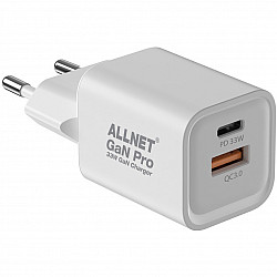 Z ALLNET Ersatznetzteil QC USB-C PD GaN Netzteil Power Supply45Watt 1x USB Typ-A QC 1x USB Typ-C**EU PLUG**