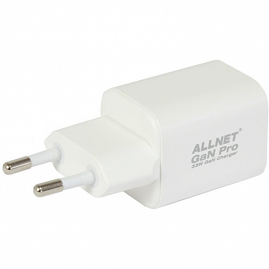 Z ALLNET Ersatznetzteil QC USB-C PD GaN Netzteil Power Supply45Watt 1x USB Typ-A QC 1x USB Typ-C**EU PLUG**